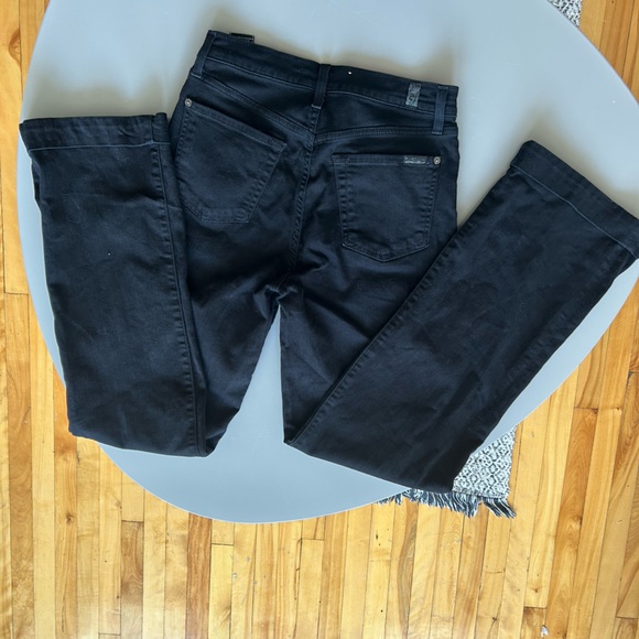 7 for All Mankind Alexa Black Trouser Jeans | Size 28 - Picture 2 of 6